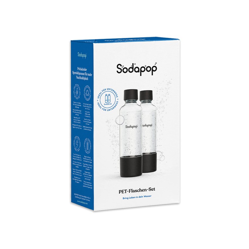 Sodapop Logan PET Bottle Set, Replacement Bottles Only for Sodapop