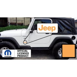 Decal Mods 97-06 TJ Fender Small Jeep Side Logo Graphic fits Jeep Wrangler TJ (1997-2006) (Set of 2) SJ3Y6 Grabber Orange