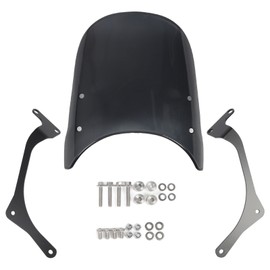 Motorcycle Front Windshield PC Airflow Wind Deflector Fairing Windscreen for CT125 CT110 Hunter Cub Grey
