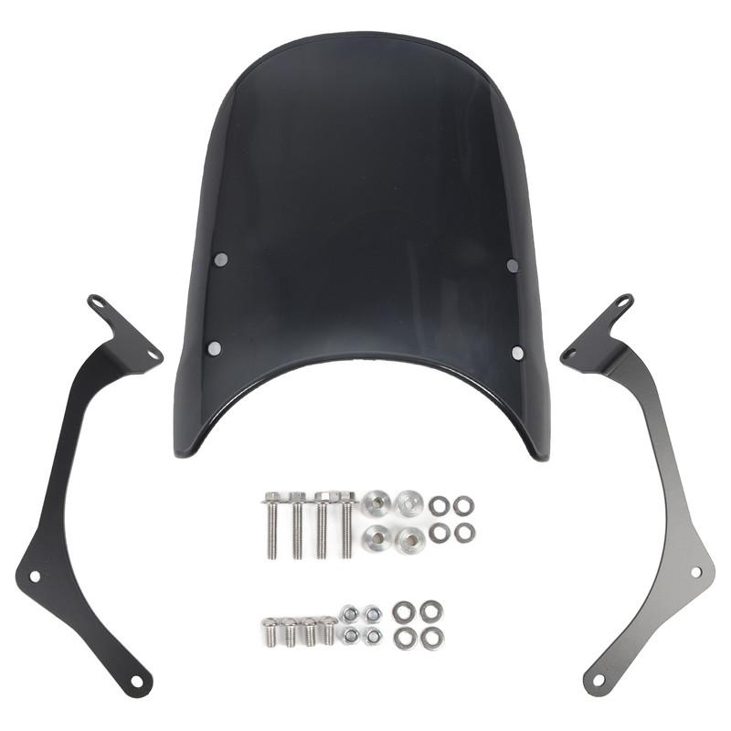 Motorcycle Front Windshield PC Airflow Wind Deflector Fairing Windscreen for