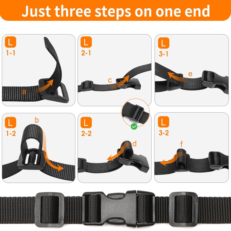 BEYOURD 3/4" Buckles and Straps Set: 6 Yards of Thick