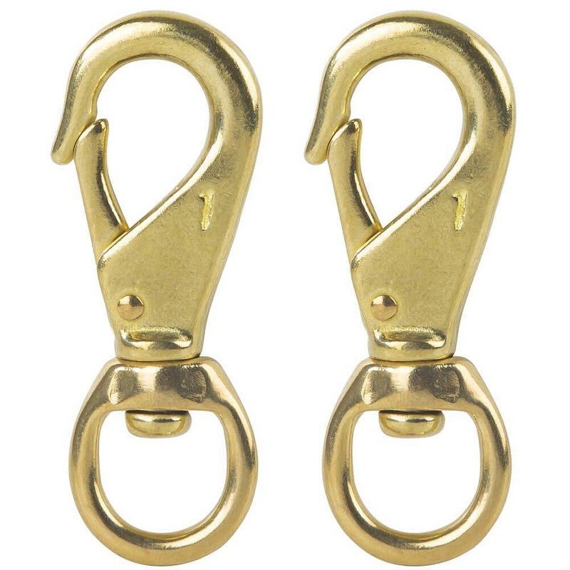 Faneta 3-1/4" Brass Swivel Snap Hooks Heavy Duty 3/4" Swivel