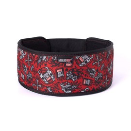 TRAINLIKEFIGHT - Weight Lifting Belt - Belt for Functional Training, Weightlifting, Fitness and High Impact Training - Lumbar Support (FIRESKULL, L)