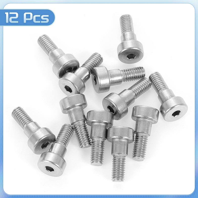 sourcing map 12Pcs 304 Stainless Steel Shoulder Bolt 6mm Shoulder