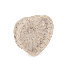 Red Hamper PT075, Large White Wash Heart Shaped Wicker Tray, One Size