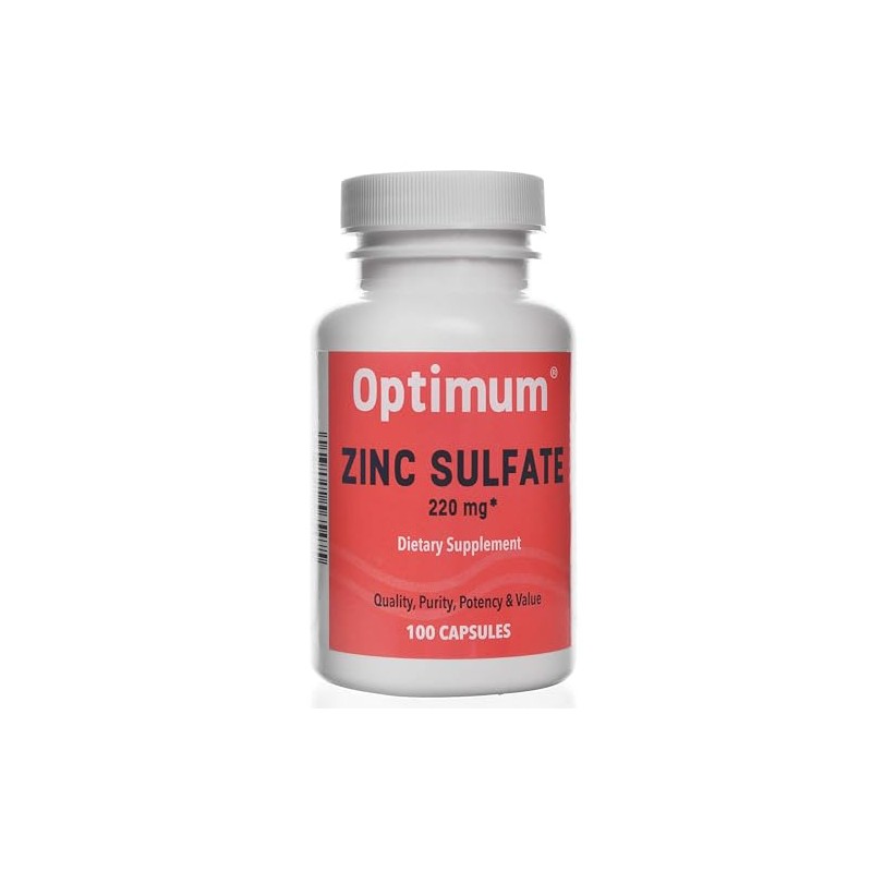 Zinc Sulfate 220 mg 100 Count Capsules | Dietary Supplement