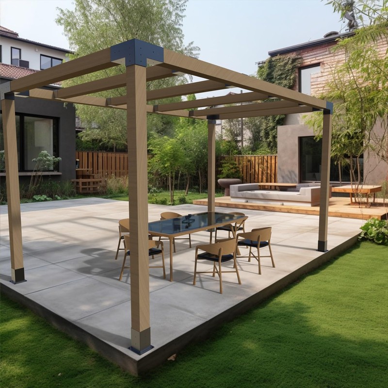 YEOOE 6 Pack Pergola Brackets 4x4 (Actual: 3.5x3.5 Inch), Rafter