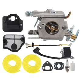 MOTOALL 545199901 Carburetor Fit for Husqvarna 136 137 141 142 36 41 Chainsaw Replace for 530071987, 30039143, Carburetor with Ignition Coil Air Filter Fuel Line