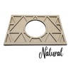 Nest Thermostat Decorative Wall Plate Triangle Geometric White, Brown Natural