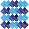KUTTOR 24 Pcs Bandanas Paisley Bulk Bandanas Cowboy Print Head