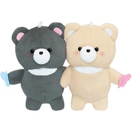 Crux Keychain Niko Nui Plush Bear Set of 2 Matching Pair with Magnetic Cheeks Plush Bear 115964