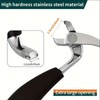 Professional Toenail Clipper, Angled Head, Stainless Steel with Non-Slip Handle,