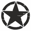 AMA SHOP Pre-spaced Sticker Army Star | Sticker for Helmet,