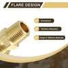 sourcing map 2Pcs Brass Pipe Fitting, 1/4" OD x 1/8"