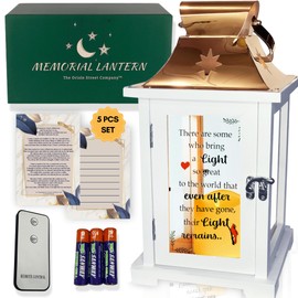 Memorial Lantern with Photo Frame, Sympathy Gifts for Loss of Loved One, Bereavement Gifts for Loss of Father, Memorial Gifts For Loss of Mom, In Memory of Loved One Gifts Cardinal Memorial Gift Ideas