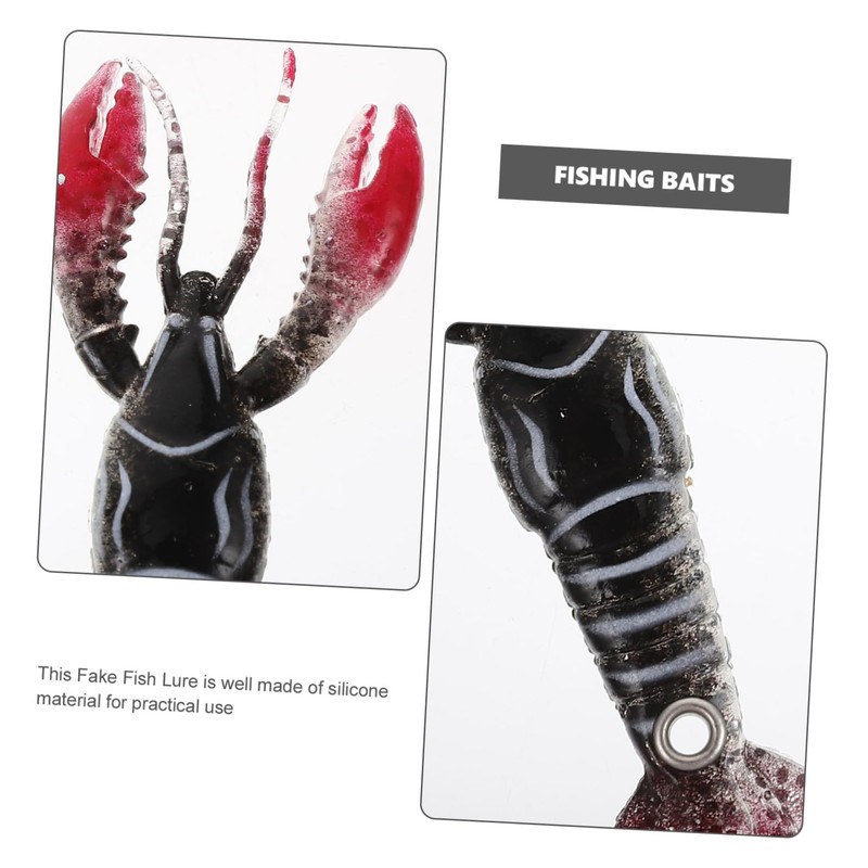 BIUDECO Fishing Baits Set 4pcs Artificial Lobster Fake Fish Bait