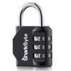 SharkByte Luggage Locks - 3-Dial Weatherproof Outdoor Security Combination Padlock,