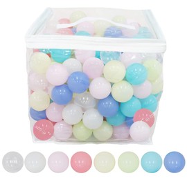 Hugmuu Color Balls 5.5cm Ball Pool Ball Ball for Ball Pool Baby Baby 8 Colors Pastel (200 Pieces, 8 Colors)