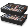 Under Bed Shoe Storage Organizer for Closet, Fits 32 Pairs