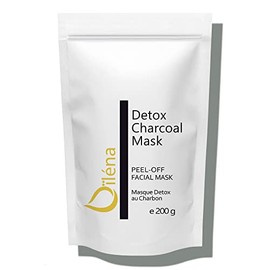 Alginate Peel-Off Feuchtigkeitspuder Maske, Mitesserentferner Gesichtsmaske Vegan, kein Abwaschen, Peeling und Porenreinigung 200 g + freie Dosis (Detox-Holzkohle-Maske)