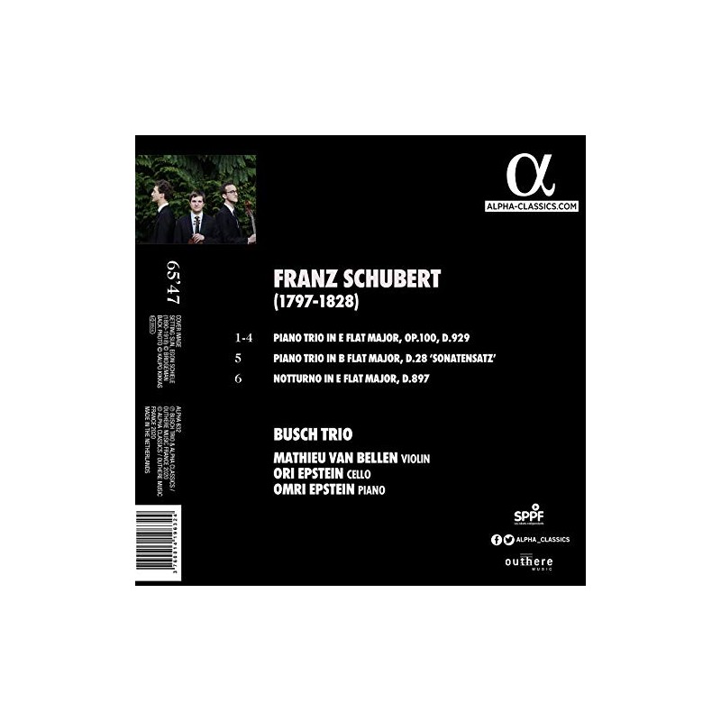 Schubert: Trio Opus 100 / Sonatensatz / Notturno