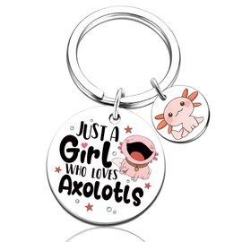 UVIBEW Axolotl Keychain Axolotl Gifts for Girls Easter Gift for Teen Girl Cute Axolotls Birthday Decorations Axolotls Jewelry for Girls Cute Stuff Christmas Gift for Women