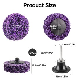 2''Paint Stripping Wheel, 31pcs Die Grinder Strip Disc for Drill,Roll Lock Disc Die Grinder Attachments for Remove Paint, Rust Welds, Oxidation(Purple)