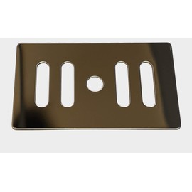 Taps2Traps® Square/Rectangular Overflow Metal Grill Plate 39mm x 63mm for Belfast Sinks