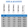 100pcs Barrel Swivel with Safty Snap Connector Fishing Tackle Box