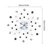 Crystal Wall Clock Sparkling Bling Diamond Studded Silver Wall Clock