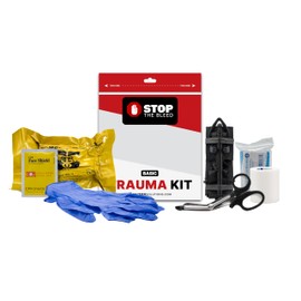 TacMed Solutions Stop The Bleed Kit – Basic Bleeding Control Plastic Pouch, Easy-to-Use Hemorrhage Control Kit, Emergency First Aid with Tourniquet and Emergency Bandage
