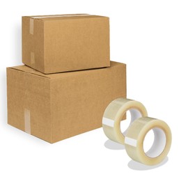AMZ Supply 36 Pack 1.6 Mil - 2" x 110' Clear Hotmelt Adhesive - Sealing Tape. Packing Rolls for Packaging, Shipping Boxes. Household & Office Supply for Box Sealing, Splicing & Packaging Applications