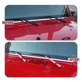 SQQP - Cubierta de decoración de brazo y hoja para limpiaparabrisas para Jeep Wrangler JK 2007-2018 (rosa)