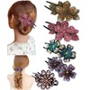 5 pinzas para el pelo con diamantes de imitación de