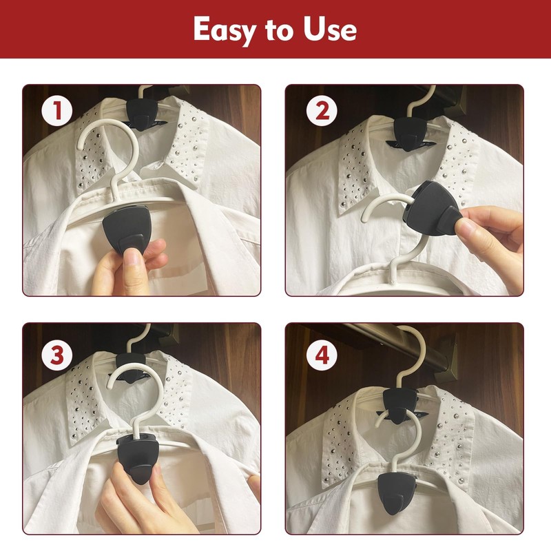 Latoxcaa Space Saving Standard Hanger Hooks 50Pcs, Upgrade Heavy Duty