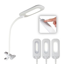 OttLite Flexible LED Clip Lamp with ClearSun LED Technology - Soft Touch Clip Light is Dimmable & Flexible - Travel-Friendly Reading Lamp for Crafting, Sewing, Desks, Tables, & Bookshelves