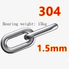 KAIISSA 304 Stainless Steel Chain Strong Bright Heavy Duty Steel