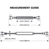 AOKOLL 3/8 Inch M10 Jaw & Jaw Turnbuckle for Cable