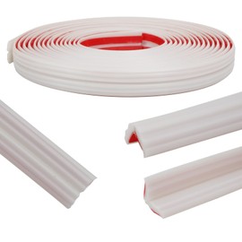 ZOWZOW Flexible Inside &Outside Corner Trim, 20 Ft Peel and Stick Multifunctional Molding Trim, Caulk Strip for Wall, Edge, Floor, Window, Door, Ceiling, White