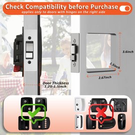 Wodli RV Door Lock Replacement - 100% Metal Paddle Handle with Deadbolt & 4 Keys - Fits 2.75"x3.75"x1.5" Lock Hole - for Camper, Trailer, Horse & Cargo Hauler Doors
