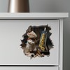 Painter Artist Mouse in Hole Decal - 3D Wall Sticker
