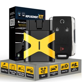 Remote2program Simple Key Self Programmable Car Key Keyless Entry Remote Replacement for GMC and Chevy with FCC: M3N-32337100 (4 Buttons)