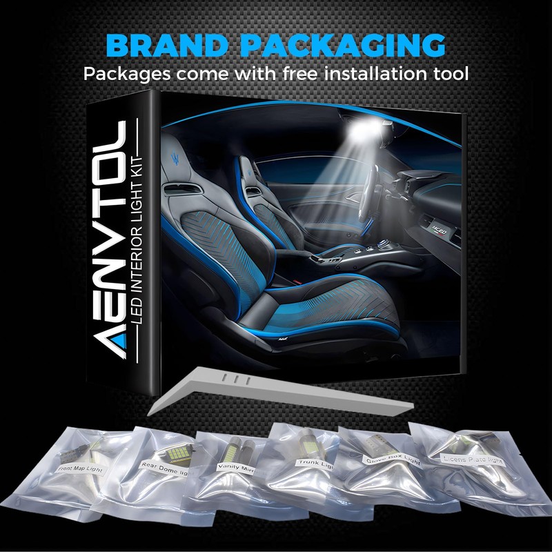 22 Pieces Interior LED Lights Kit + Back Up Reverse