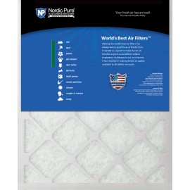 Nordic Pure 15x20x1 MERV 6 Poly Green AC Furnace Air Filter 24 Pack - Captures Dust/Pollen