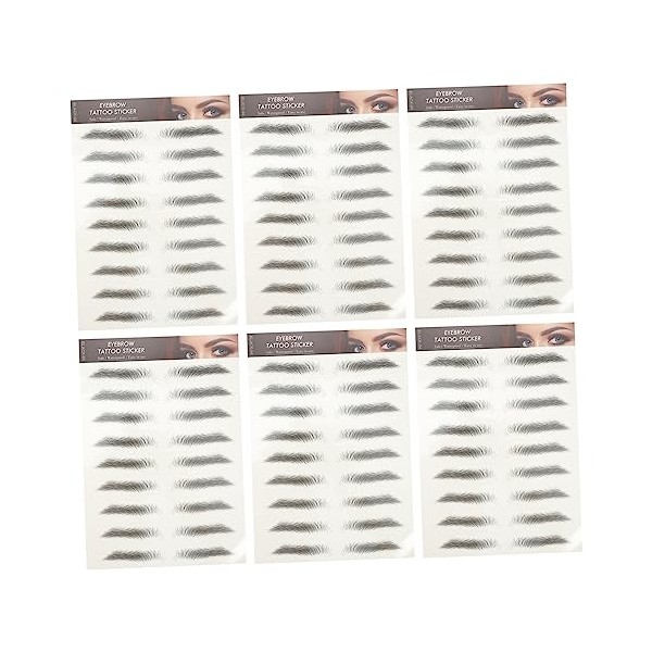12pcs Eyebrow Makeup Stickers Natural Hair Like Brow Tool for