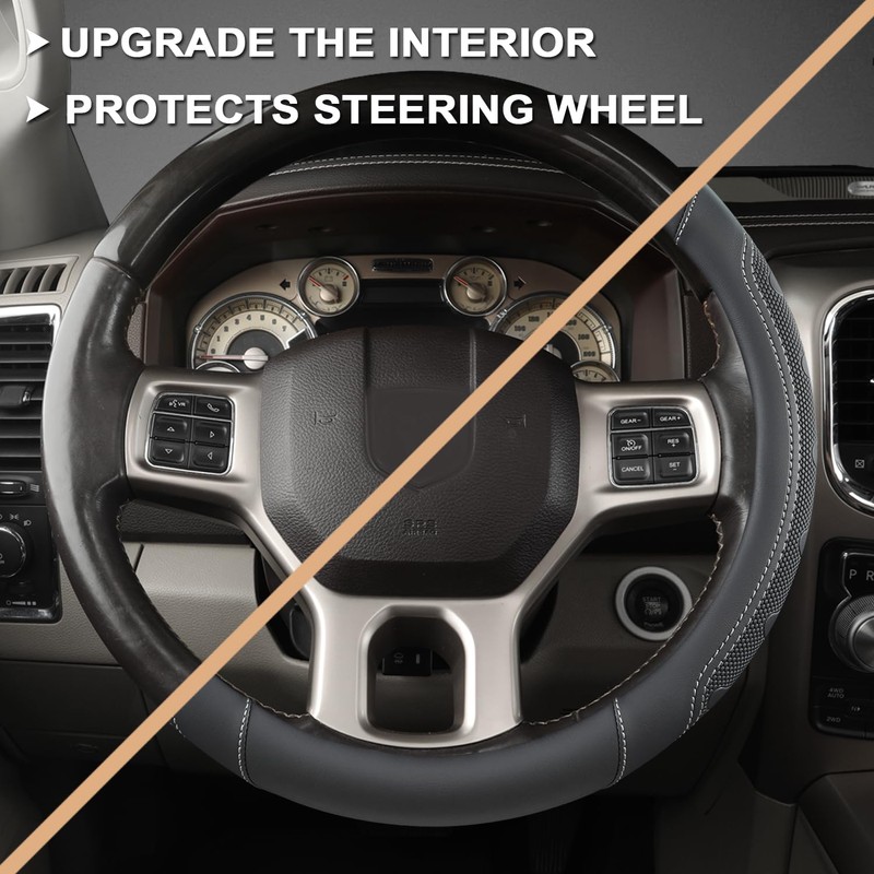 GIANT PANDA Car Steering Wheel Cover for RAM 1500 2500