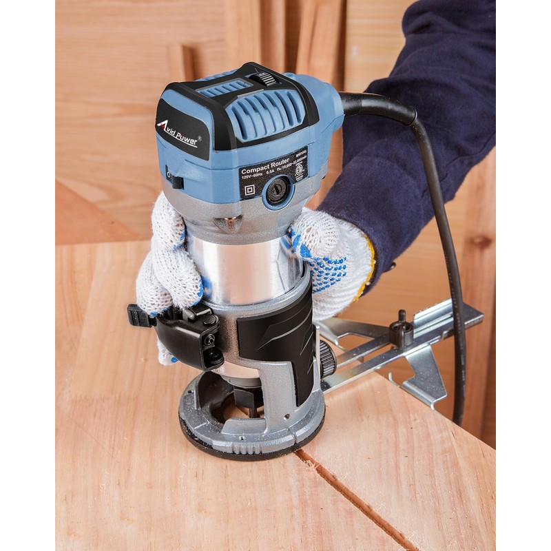 AVID POWER 6.5 Amp 1.25 HP Compact Router Tools for