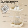 360 Spinning Rotating Makeup Organizer for Vanity with Adjustable Trays