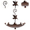 Fenteer Hanging Bird Bath Water Bowl Outdoor Landscape Bird Feeder