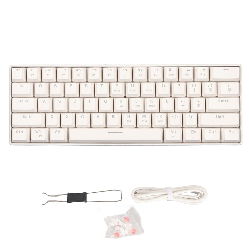 61 Key Mechanical Keyboard Portable Compact 60% Gaming Keyboard with